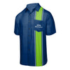 Seattle Seahawks NFL Mens Bowling Stripe Button Up Shirt