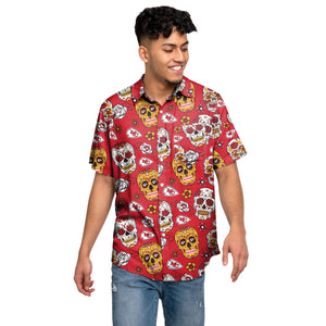 Kansas City Chiefs NFL Day of the Dead Button Up Shirt
