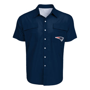 New England Patriots NFL Mens Gone Fishing Shirt