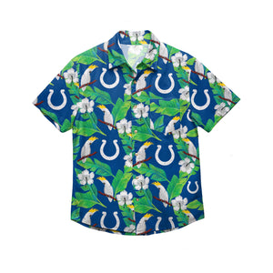 Indianapolis Colts NFL Mens Floral Button Up Shirt