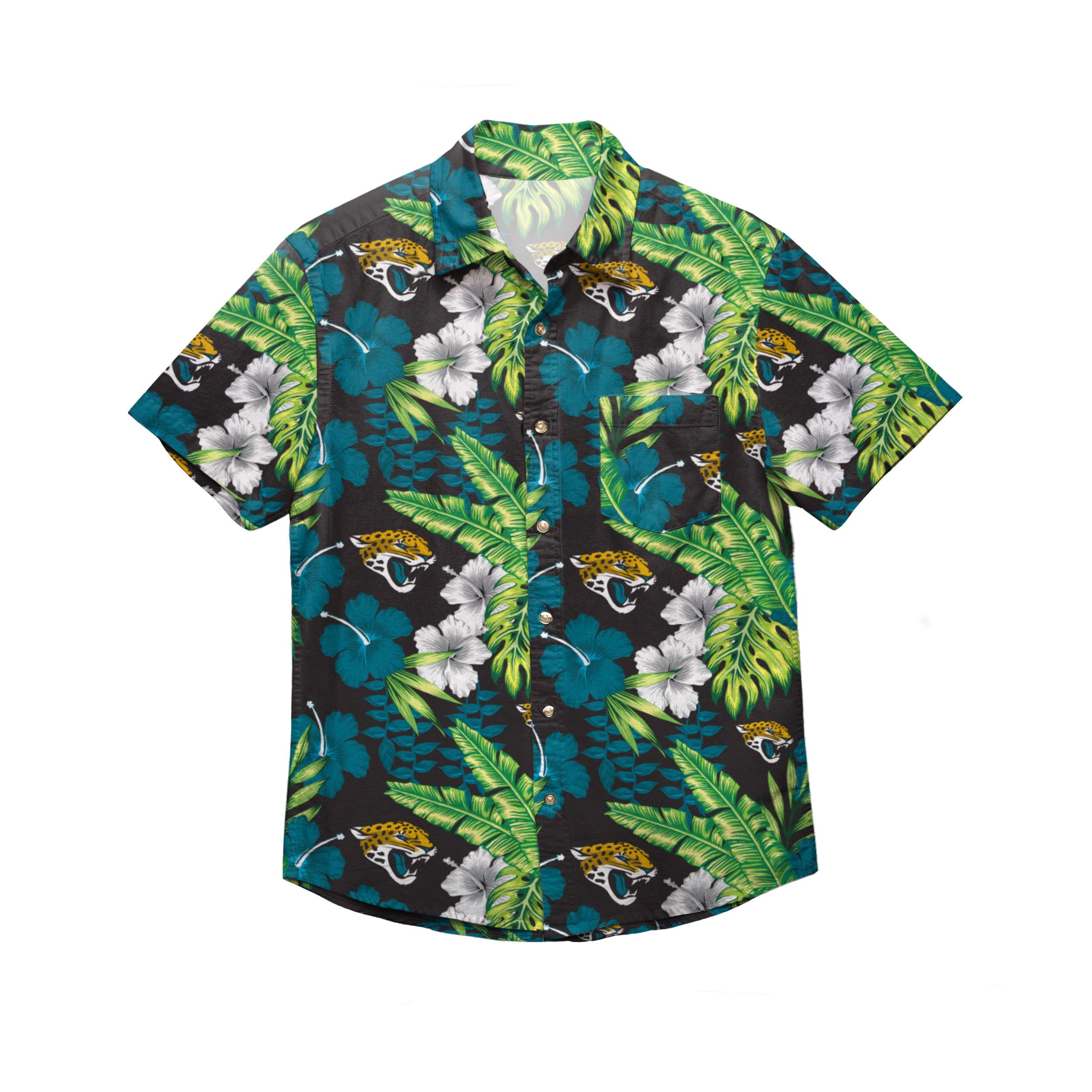 HOT Jacksonville Jaguars Thematic Button-Up Shirt