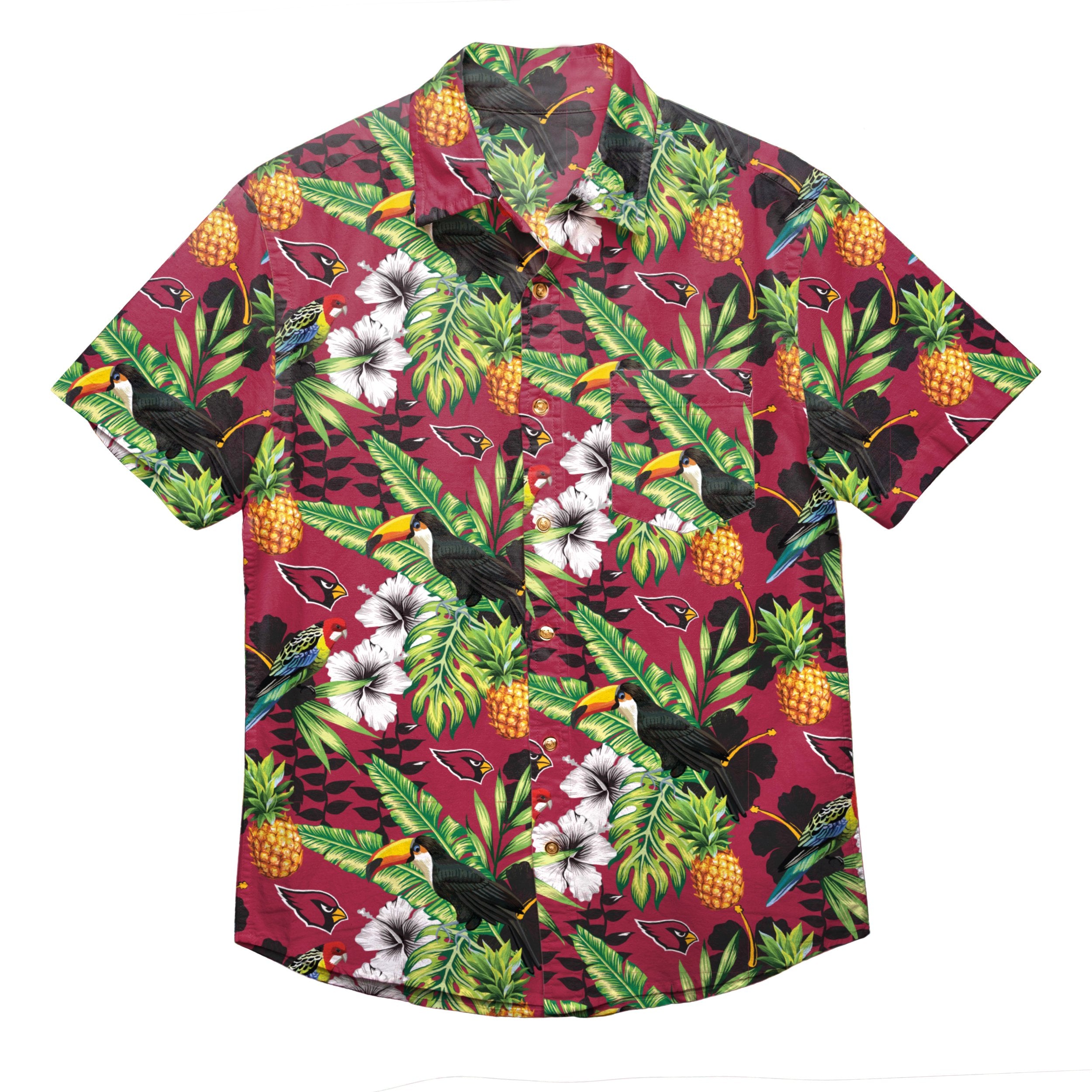 Arizona Cardinals NFL Flower Logo Colorful Hawaiian Shirt