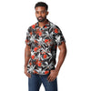 Cleveland Browns NFL Mens Black Floral Button Up Shirt