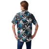 Carolina Panthers NFL Mens Black Floral Button Up Shirt