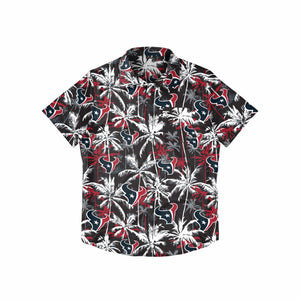 Houston Texans NFL Mens Black Floral Button Up Shirt