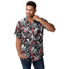 Houston Texans NFL Mens Black Floral Button Up Shirt