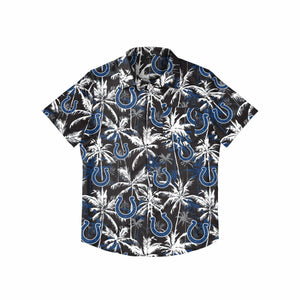 Indianapolis Colts NFL Mens Black Floral Button Up Shirt