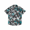 Miami Dolphins NFL Mens Black Floral Button Up Shirt