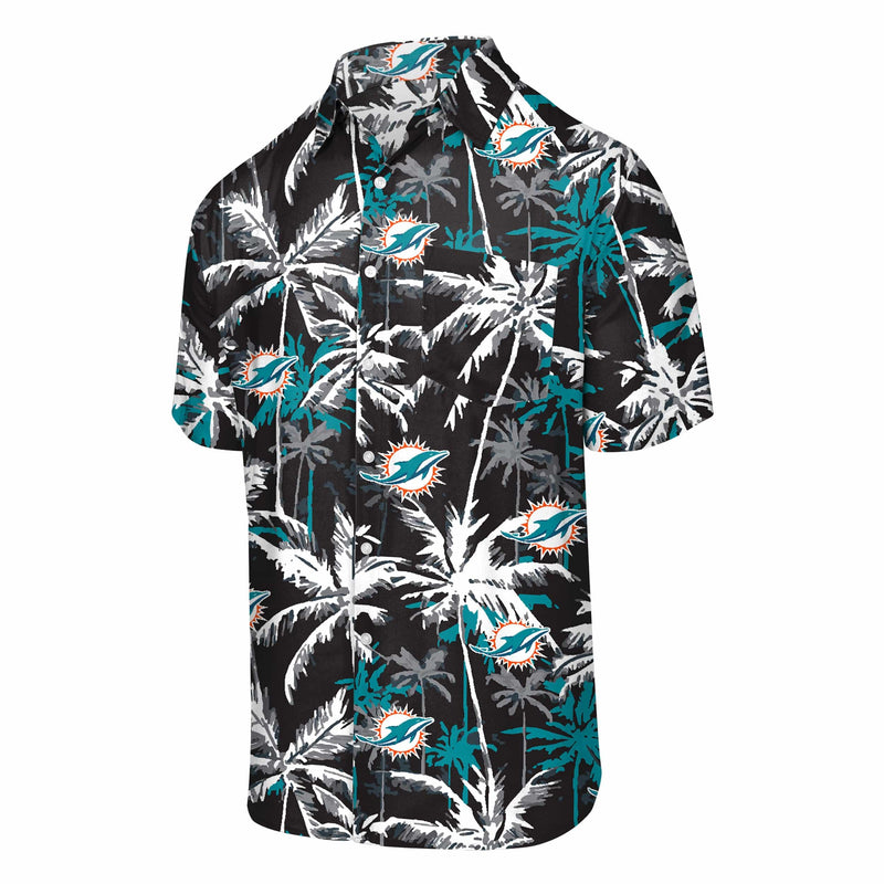 FOCO Miami Dolphins NFL Mens Floral Button Up Shirt