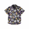 Minnesota Vikings NFL Mens Black Floral Button Up Shirt