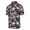 Minnesota Vikings NFL Mens Black Floral Button Up Shirt