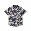 New York Giants NFL Mens Black Floral Button Up Shirt