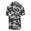 New York Giants NFL Mens Black Floral Button Up Shirt