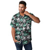 New York Jets NFL Mens Black Floral Button Up Shirt