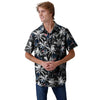 New England Patriots NFL Mens Black Floral Button Up Shirt