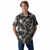 New Orleans Saints NFL Mens Black Floral Button Up Shirt