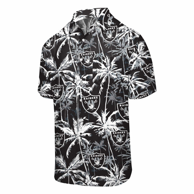 Las Vegas Raiders Men Short Sleeve Shirt Hawaiian Shirts Button T Shirt -  Listentee