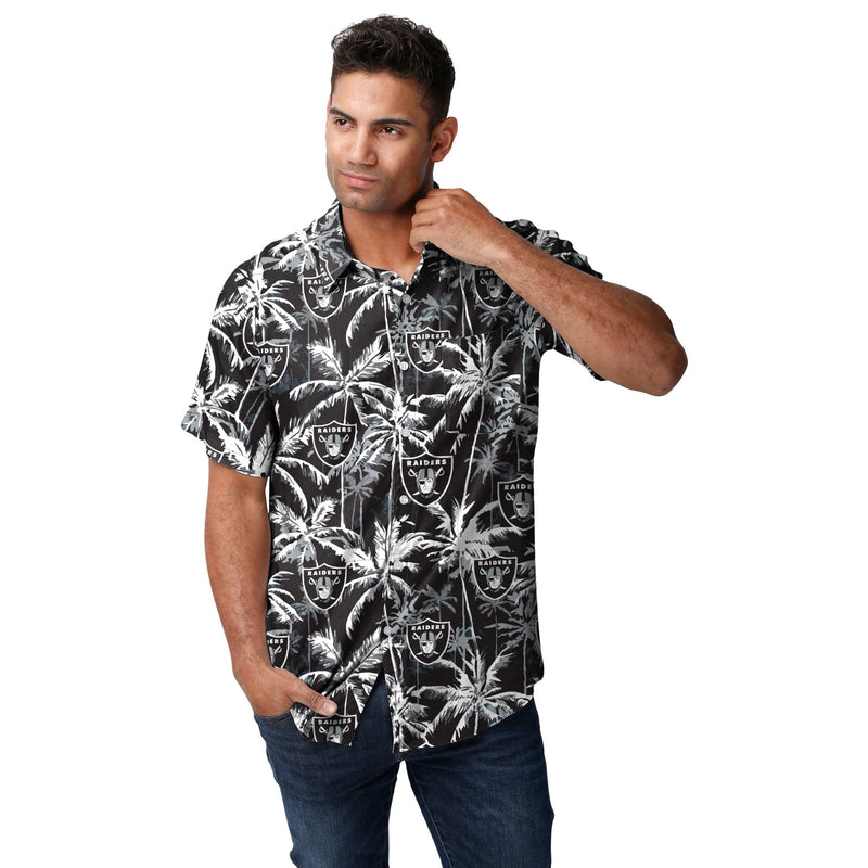 Las Vegas Raiders Nfl Mens Victory Vacay Button Up print for mens
