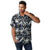 Seattle Seahawks NFL Mens Black Floral Button Up Shirt