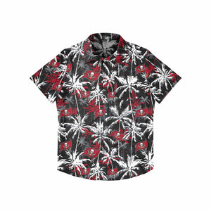 Tampa Bay Buccaneers NFL Mens Black Floral Button Up Shirt