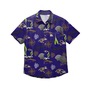 FOCO Los Angeles Dodgers MLB Mens Floral Button Up Shirt