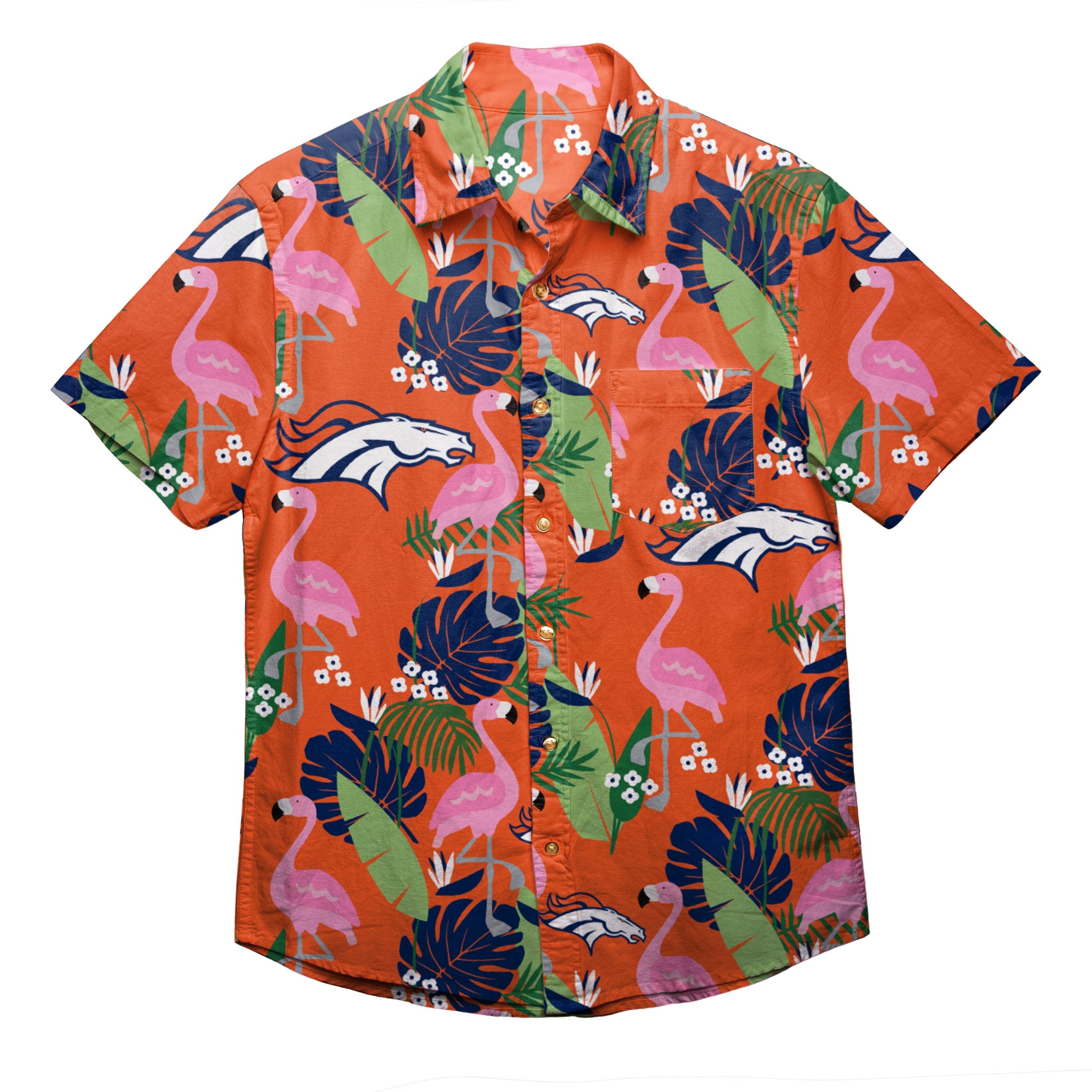 Denver Broncos Football Up Hawaiian Shirt & Short