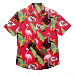 Kansas City Chiefs NFL Mens Floral Button Up Shirt