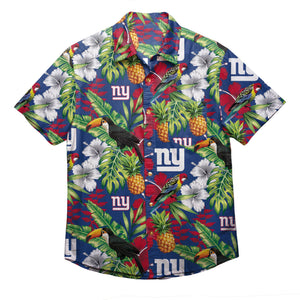 New York Giants NFL Mens Floral Button Up Shirt