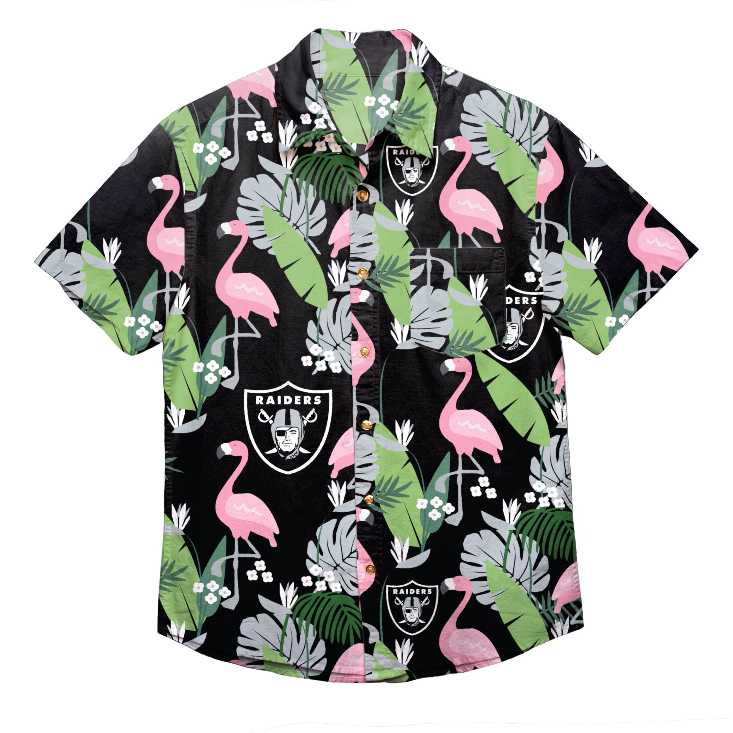 Oakland Raiders Flower2 Summer Hawaiian Shirt And Shorts - Banantees