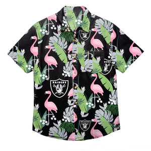 Las Vegas Raiders NFL Mens Floral Button Up Shirt
