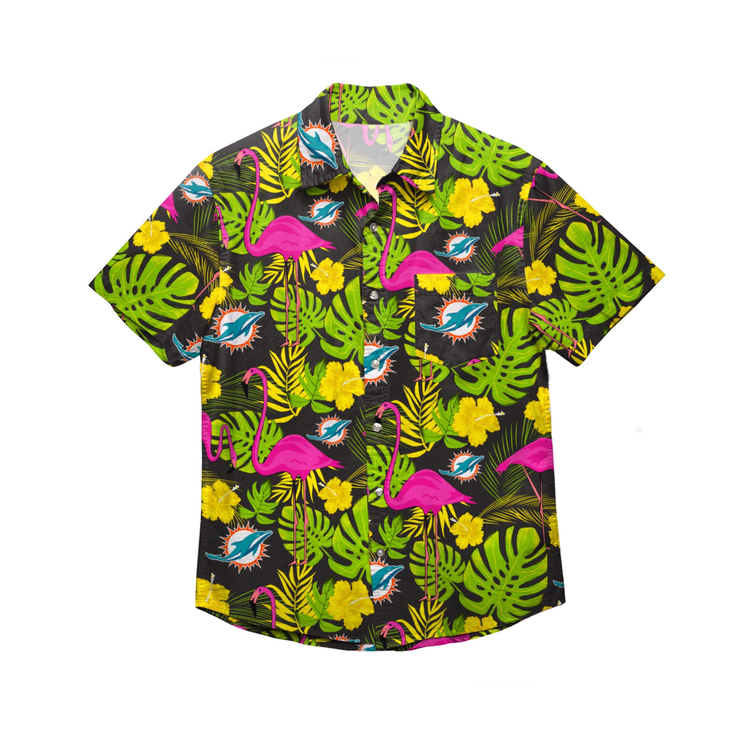 FOCO Tampa Bay Rays Flamingo Button Up Shirt, Mens Size: 2XL