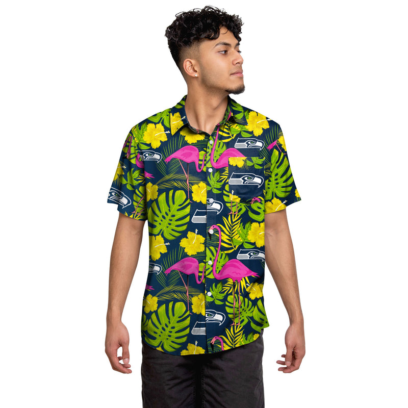 Men's Seattle Seahawks Floral Shirt