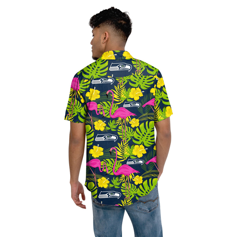 Houston Astros Pink Yellow White Hibiscus Pattern Tropical