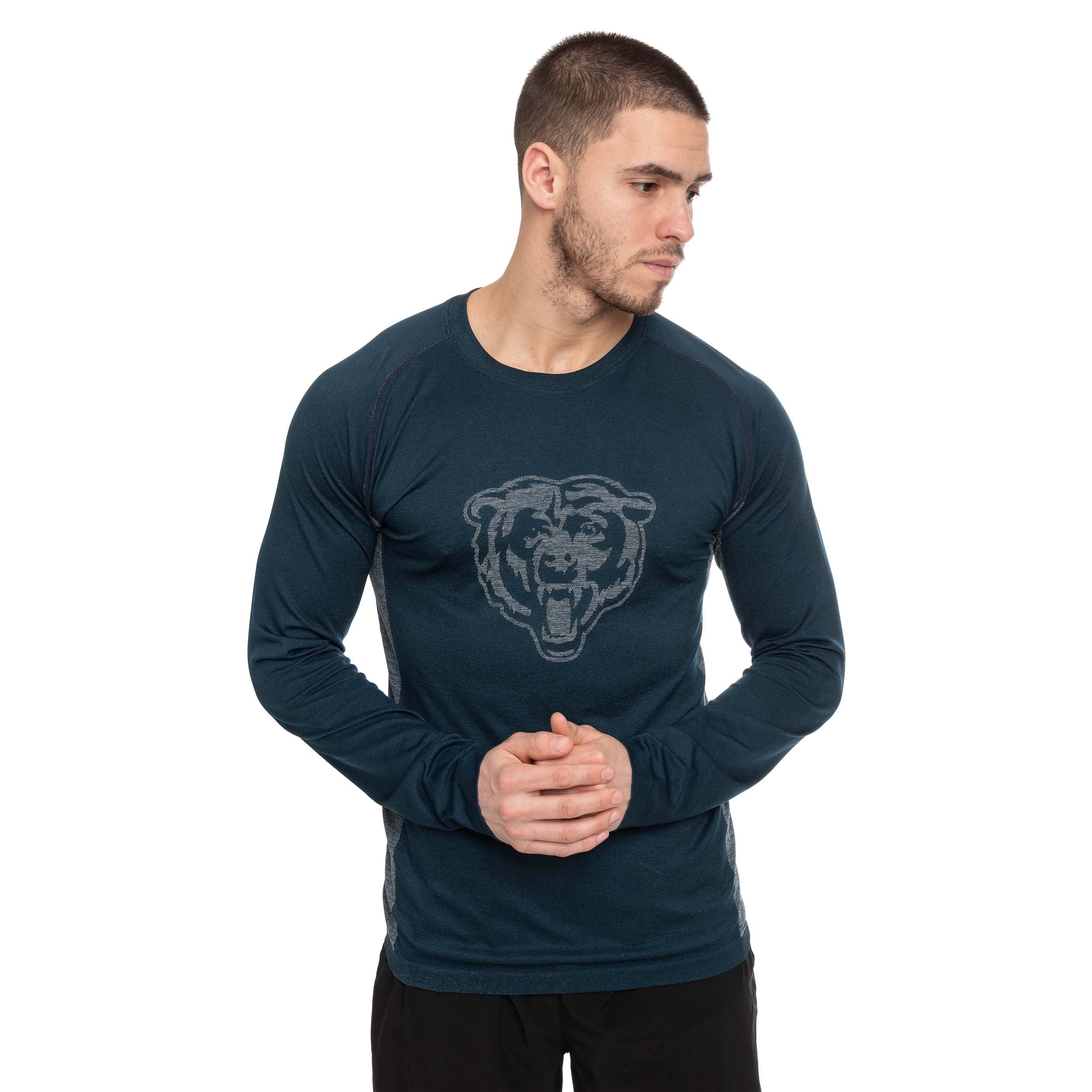 FOCO Chicago Bears NFL Mens Long Sleeve Performance Pride Shirt