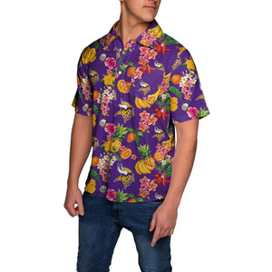 Minnesota Vikings NFL Fruit Flair Mens Short Sleeve Polo Shirt