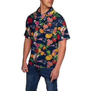 New England Patriots NFL Fruit Flair Mens Short Sleeve Polo Shirt