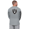 Las Vegas Raiders NFL Mens Rash Guard Long Sleeve Swim Shirt