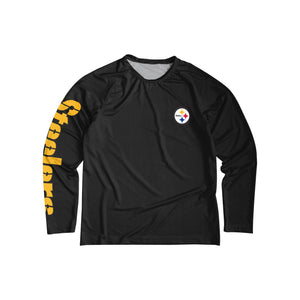 Pittsburgh Steelers NFL Mens Rash Guard Long Sleeve Swim Shirt