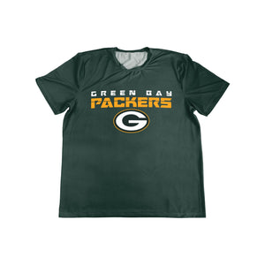 Green Bay Packers NFL Mens Rash Guard Short Sleeve Swim Shirt