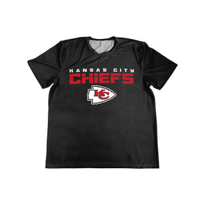Kansas City Chiefs NFL Mens Rash Guard Short Sleeve Swim Shirt