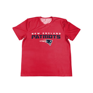 New England Patriots NFL Mens Rash Guard Short Sleeve Swim Shirt