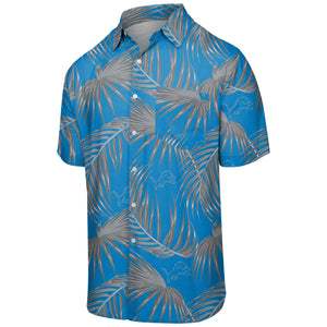 Detroit Lions NFL Mens Hawaiian Button Up Shirt