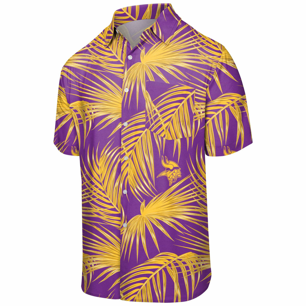 Minnesota Vikings NFL Mens Hawaiian Button Up Shirt