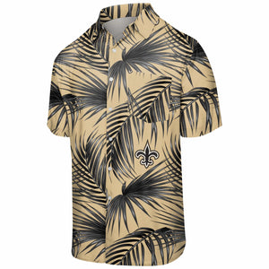 New Orleans Saints NFL Mens Hawaiian Button Up Shirt