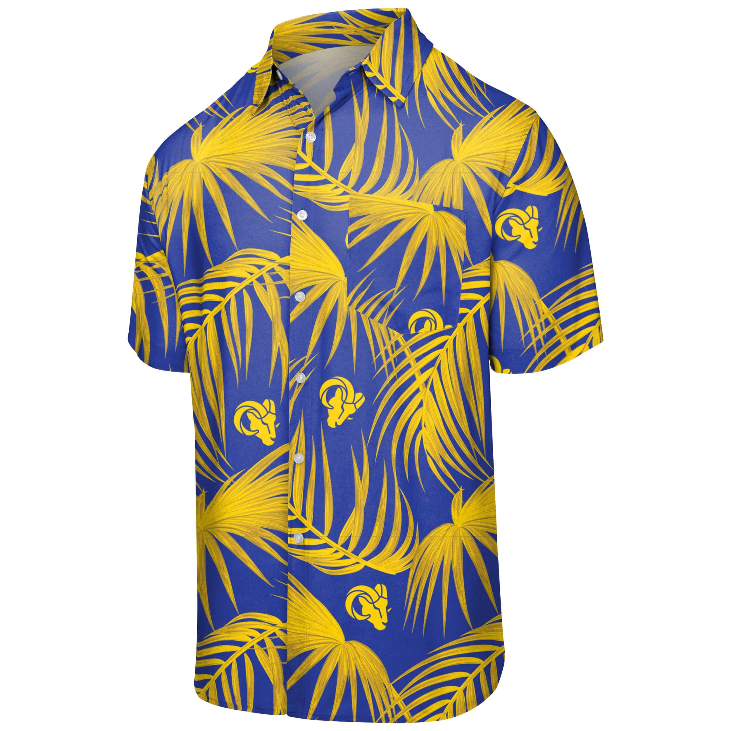 Vintage ST. LOUIS RAMS NFL Rayon Hawaiian Shirt M