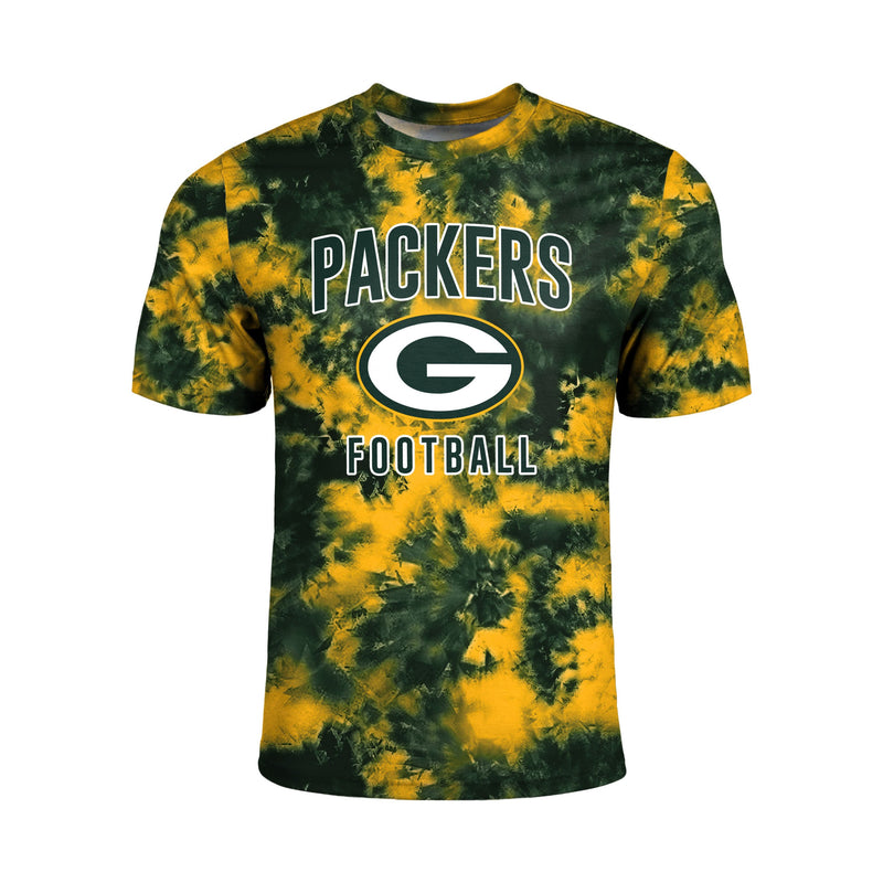 Green Bay Packers Majestic Vintage Green Tie Dye T-Shirt