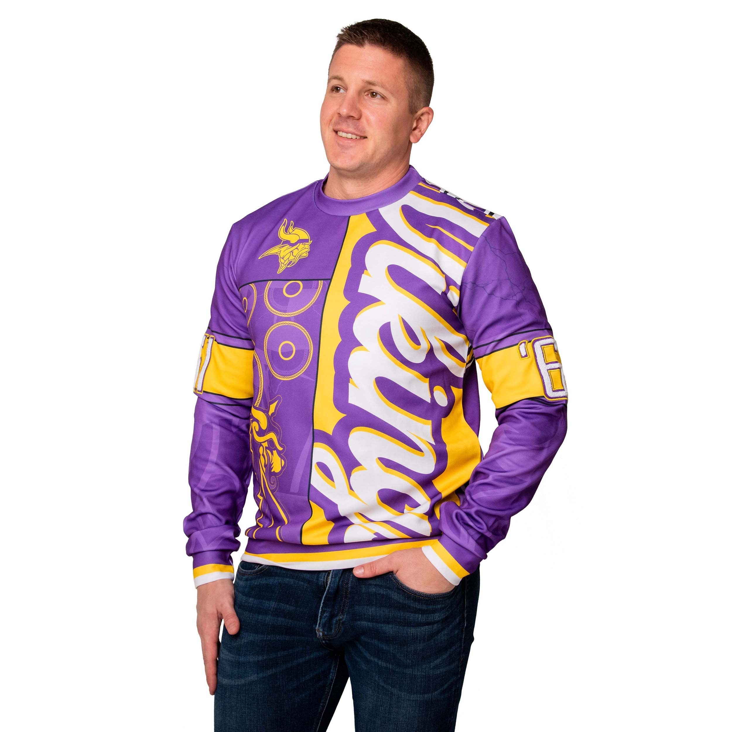 Official Mens Minnesota Vikings Long Sleeved T-Shirts, Mens Long