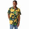 Green Bay Packers NFL Mens Team Color Hibiscus Button Up Shirt