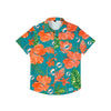 Miami Dolphins NFL Mens Team Color Hibiscus Button Up Shirt