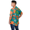 Miami Dolphins NFL Mens Team Color Hibiscus Button Up Shirt